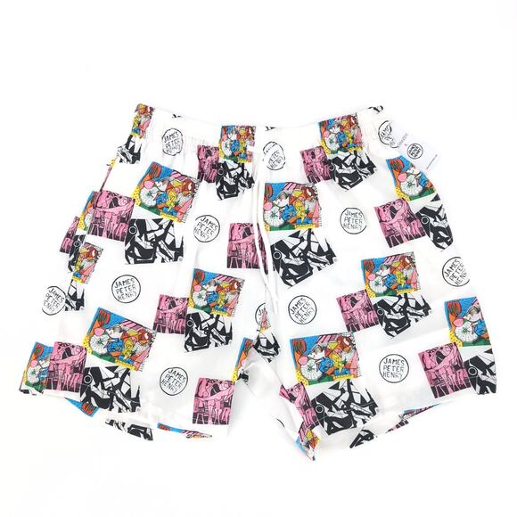 Swiminista x JPH Art Toss Print Swim Trunks Mid-Length Board Shorts Size M NWT​ - Picture 2 of 16